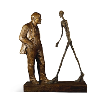 Lenin and Giacometti - Leonid Sokov