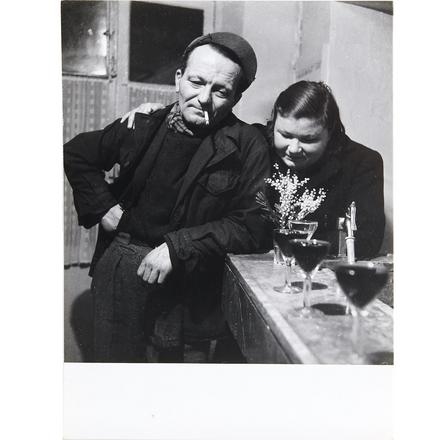 Mimosa on the Bar, rue Maître-Albert, 5th Arrondissement by Robert Doisneau, 1952
