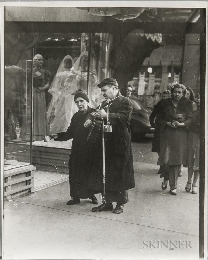 Two Blind Street Musicians, Halsted Street, Chicago by Walker Evans, 1941
