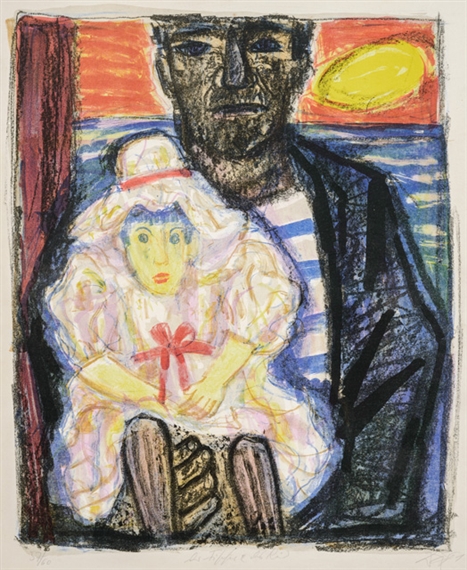 Der Fischer und das Kind by Otto Dix, 1961