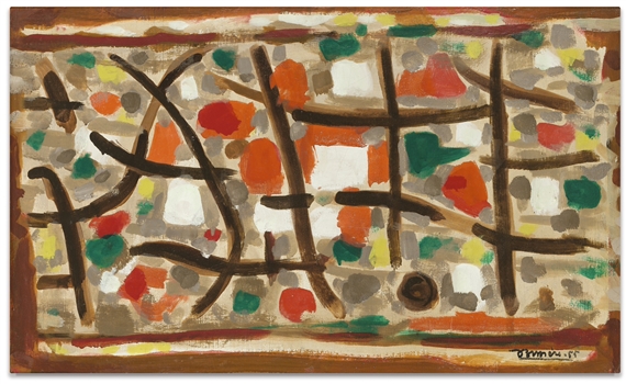 COMPOSITION 237 (ROUGE) by Roger Bissière, 1955
