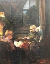 Scène d'intérieur - Fernand Pallet