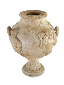 A decorative urn with an allegorical ornament and cupids - Lazzaro Cavalcanti