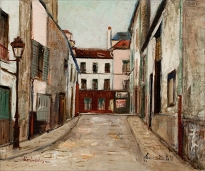 Rue a` Montmartre by Maurice Utrillo, 1935