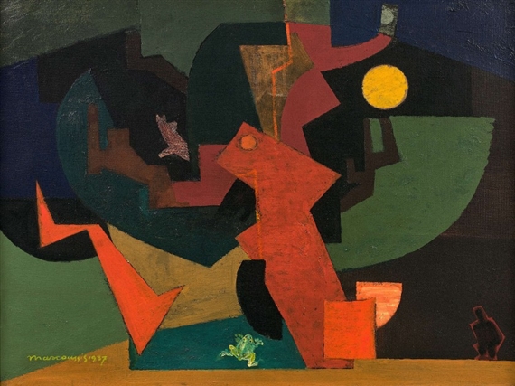 Nuit II - 1937 (Composition à la grenouille) by Louis Marcoussis, 1937