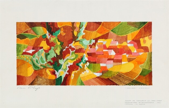 Sketch for tapestry Collins by Simon Chaye