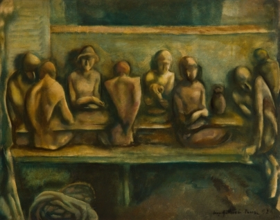 Fishermen's supper by Leopold Gottlieb, 1926