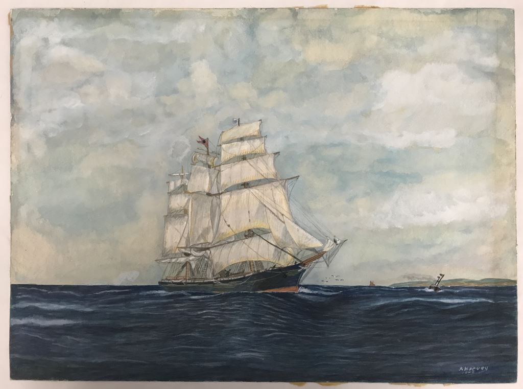 Artwork by Edward A. Harvey, Nautical, Made of Watercolor on paper