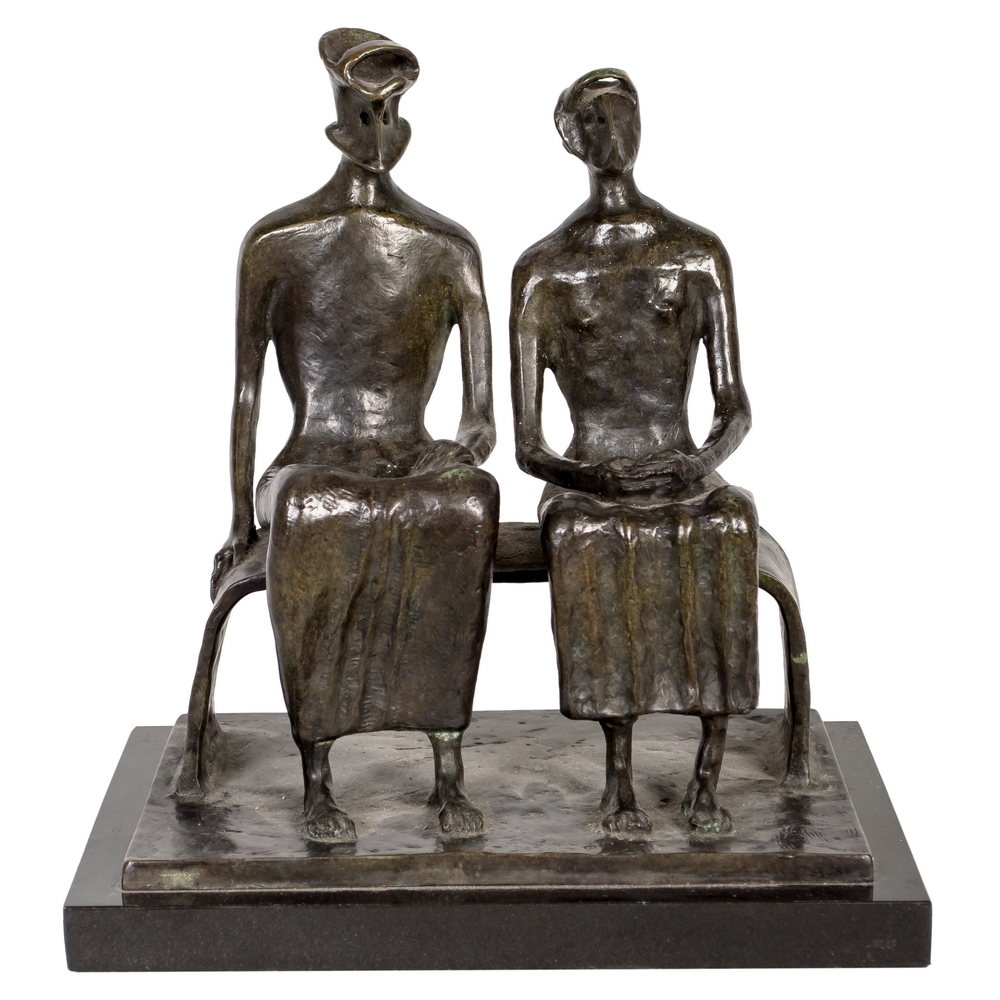 Artwork by Henry Moore, King & Queen, Made of Bronze