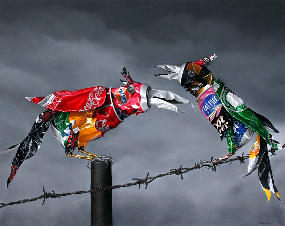 Artwork by Dahlan Sofyandy, Recycle Birds, Made of Oil on canvas