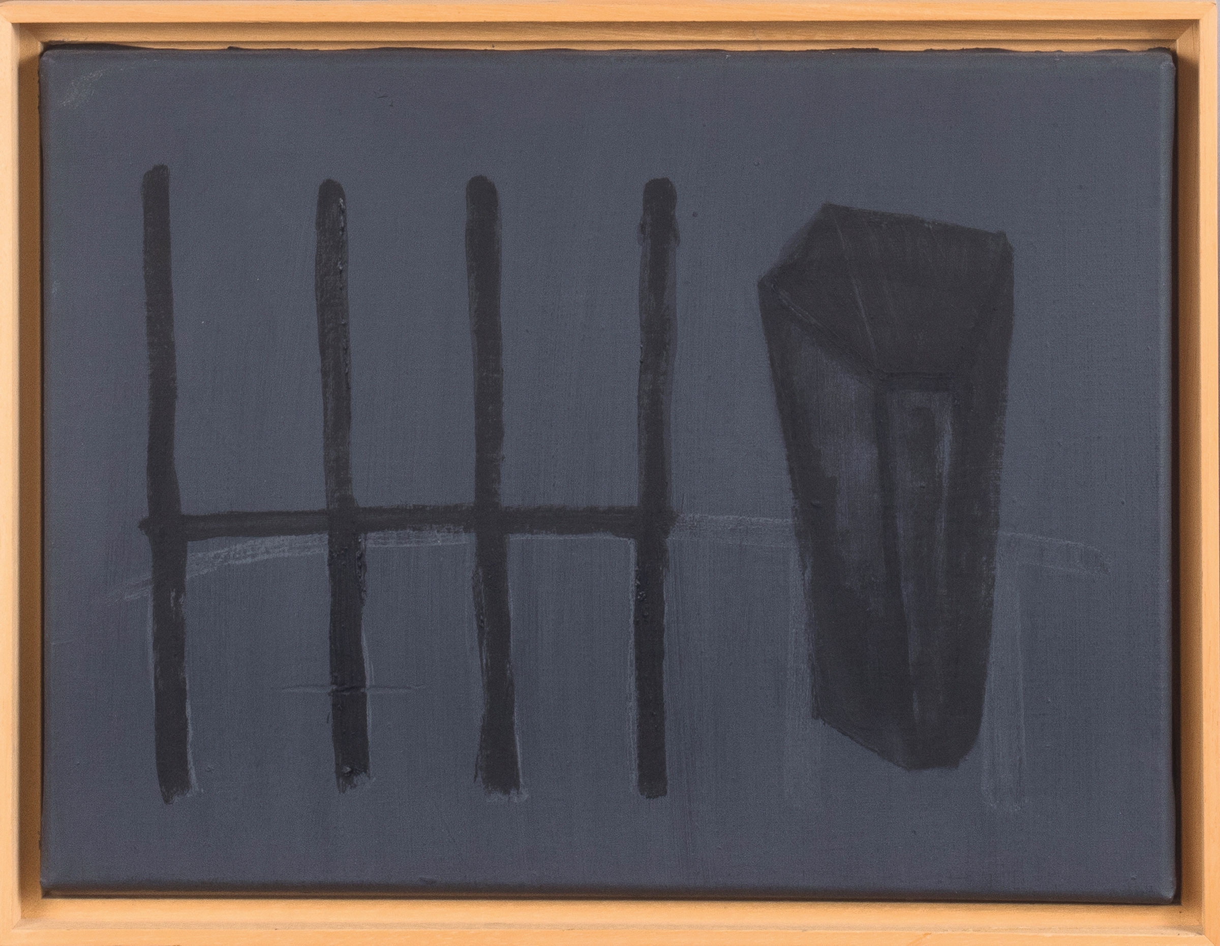 Artwork by Elisabeth Mehrl, Untitled (Polyptych with Four form Studies), Made of acrylic on canvas