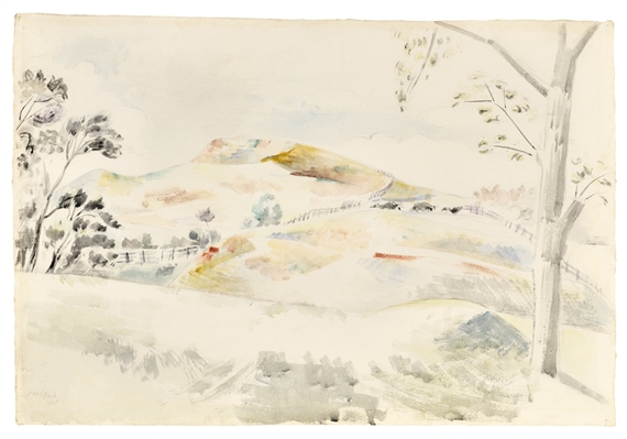 LANDSCAPE WITH HILL by Paul Nash, 1925
