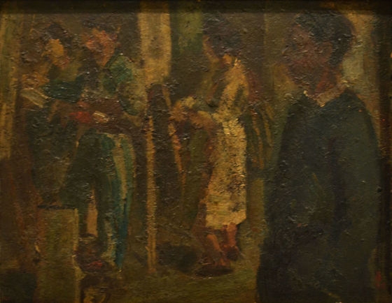 Artwork by Õsz Dénes, IN THE STUDIO, Made of oil on carton