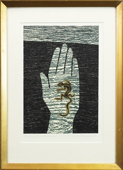 HANDSIGNAL WITH LIZARD - Ruth Beardsworth
