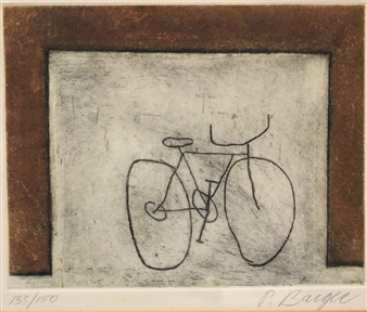 アート　The Gift  Peter Barger Peter Barger, (2) Framed Signed Artist Proof A.P. Bicycles