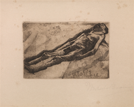 CADAVERE D’UOMO (L’ANNEGATO) by Umberto Boccioni, 1910