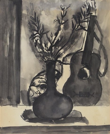 Still life with a folk guitar