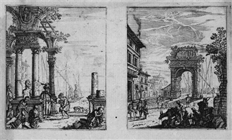 Der Türke und der Bettler; Der Triumphbogen - Frans de Geffels