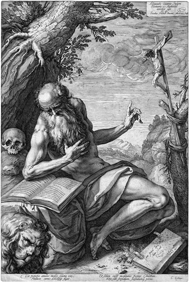 Der hl. Hieronymus by Hendrick Goltzius, 1596