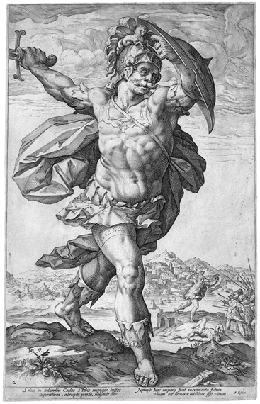 Horatius Cocles by Hendrick Goltzius, 1586