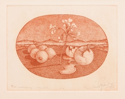 A nostalgic landscape by Leszek Rózga, 1975