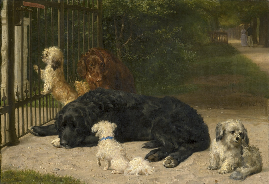 Otto Bache Hunde müssen draußen bleiben! (1870) MutualArt