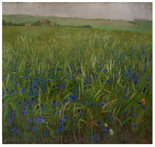 Artwork by Heinrich Basedow the Younger, Kornblumen, Made of Oil on canvas