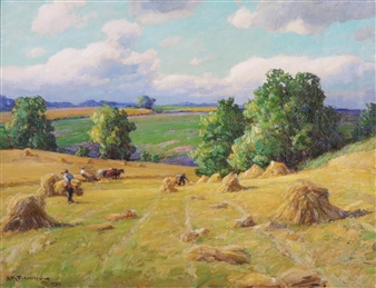 A Sunny Day in Harvest Time (Near Belfountain, Peel Country, Ontorio) - Alexander M. Fleming