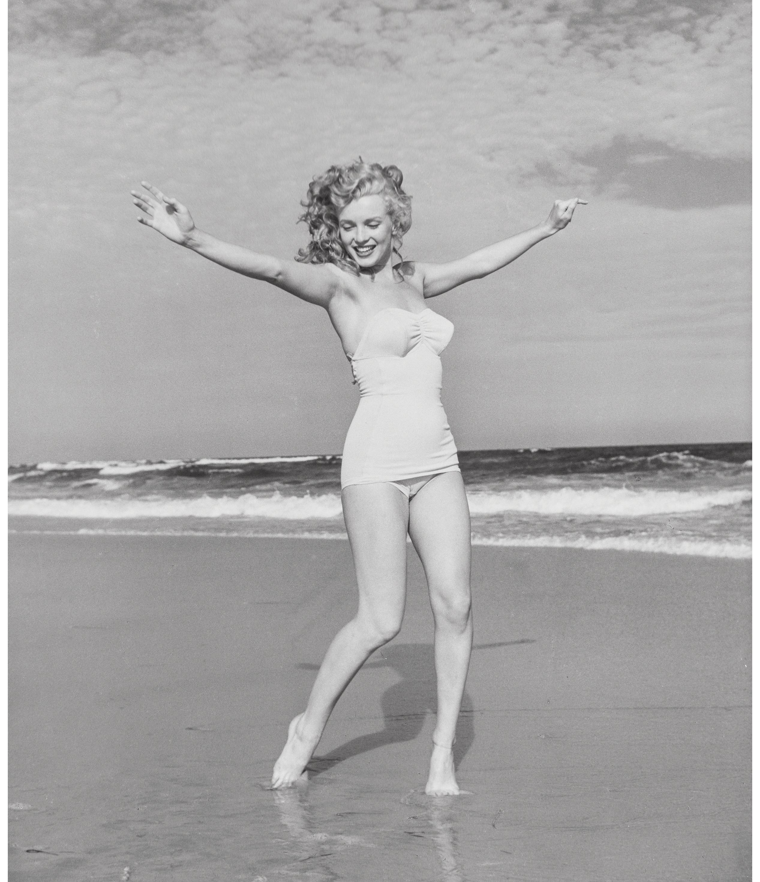 Artwork by Andre de Dienes, Marilyn Monroe, Tobay Beach, Made of Gelatin silver print