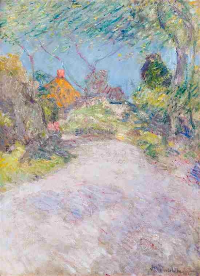 The Back Road by John Henry Twachtman, circa 1890-1899