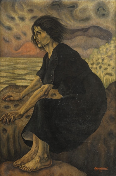 La tempesta (Terribile attesa) by Cagnaccio di San Pietro, 1920