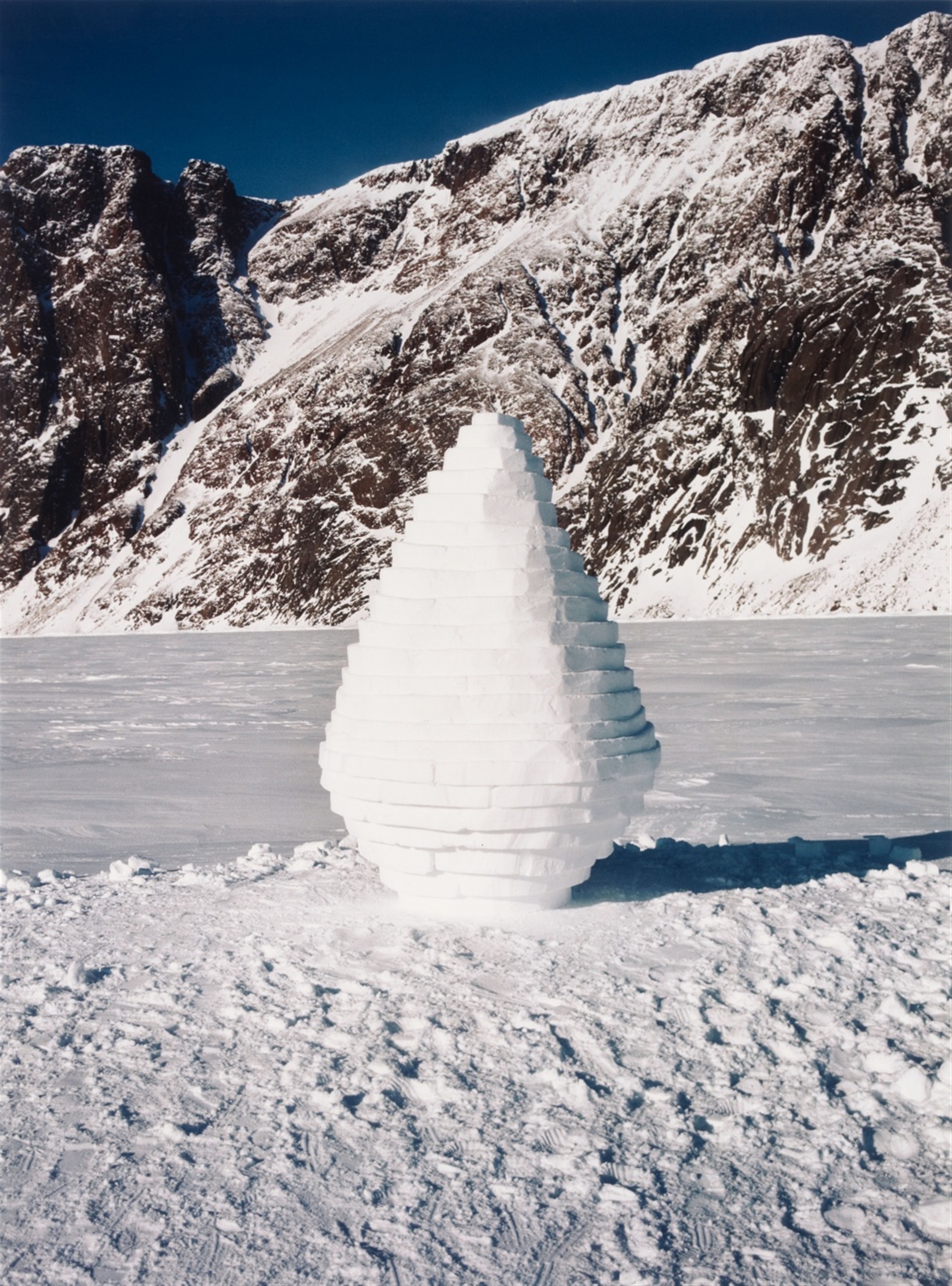 2 works: Stacked Snow Cone, Grise Fiord, Ellesmere Island & Untitled by Andy Goldsworthy, 1989