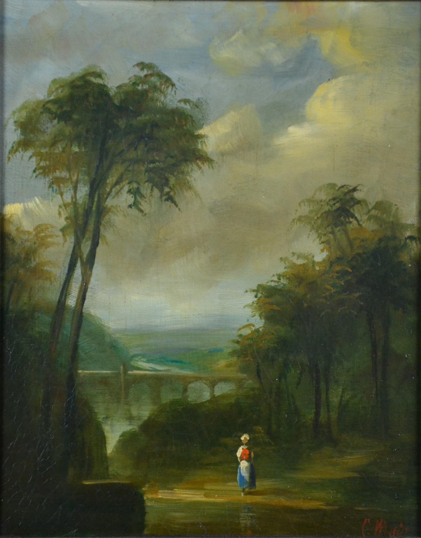 Romantisch landschap by Cornelis le Mair