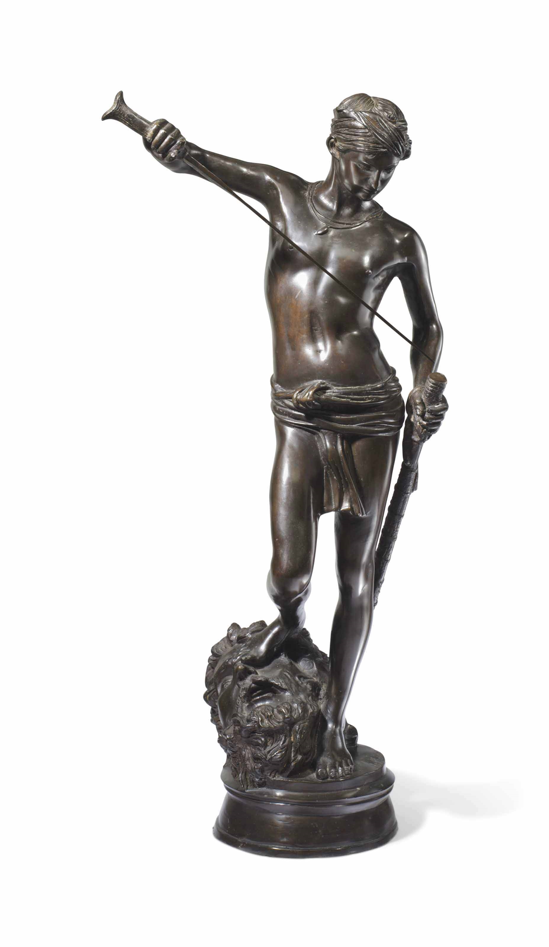 French School, 19th Century A FRENCH PATINATED BRONZE FIGURE OF