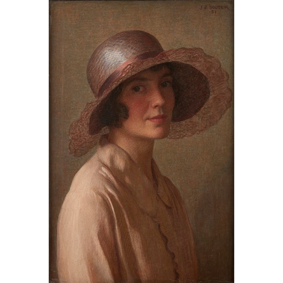 THE PINK BONNET by John Bulloch Souter, 1931