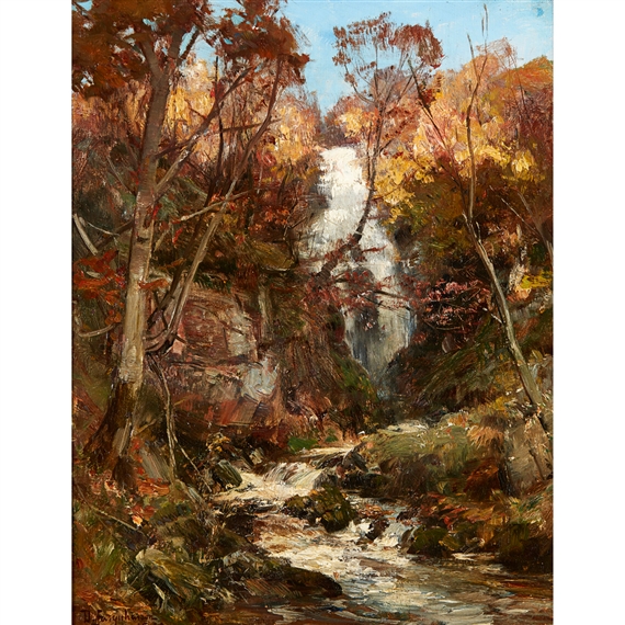 THE GREY MARE'S TAIL NEAR THE CLACHAN OF ABERFOYLE by David Farquharson, 1890