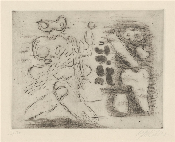 Dialog (Tänzerin) by Willi Baumeister, 1943