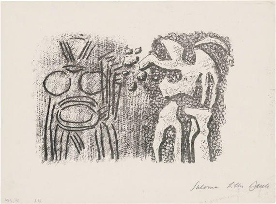 Der Prophet und Herodias by Willi Baumeister, 1946