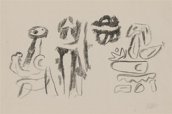 Lichte Figuren by Willi Baumeister, 1946