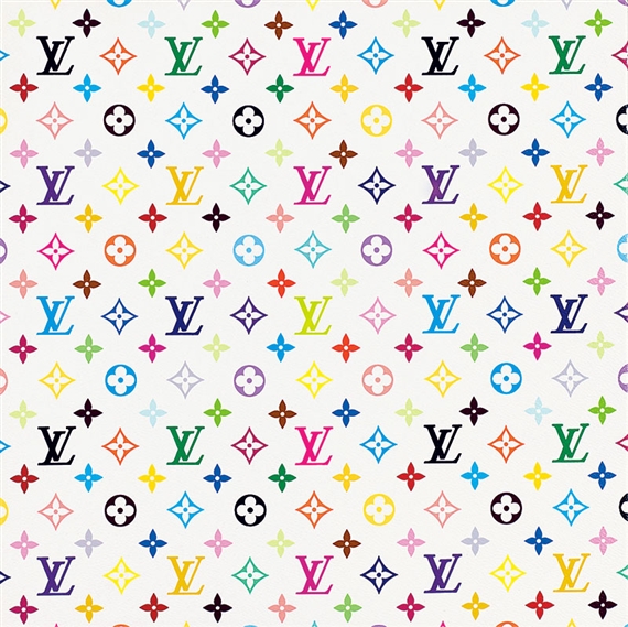 Murakami Takashi | Louis Vuitton Monogram Multicolor - White (2007) | MutualArt
