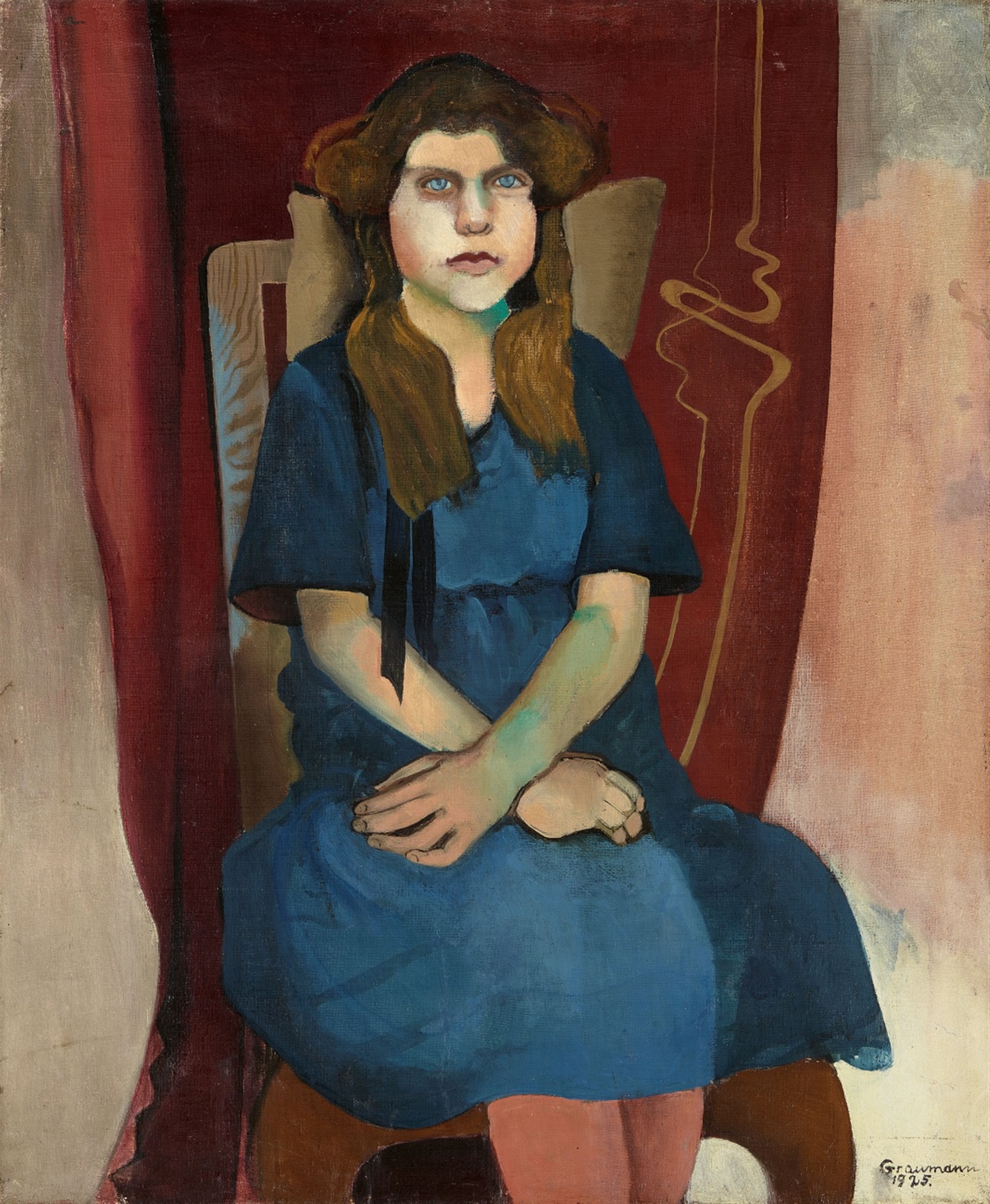 Artwork by Erwin Graumann, Junge Berlinerin, Made of Oil on canvas