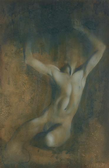 Seated Nude with Raised Arms