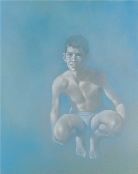 Boy Against a Blue Background by Robert R. Bliss, 1961