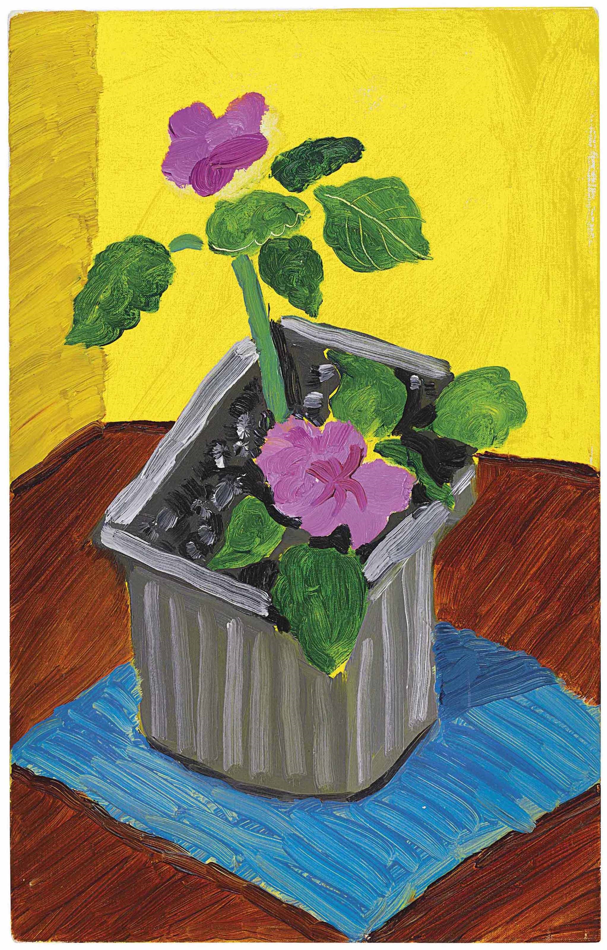 Two Pink Flowers by David Hockney, 1989