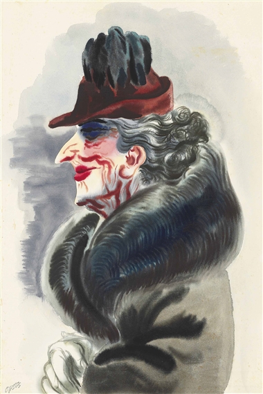 Woman with Hat by George Grosz, 1933