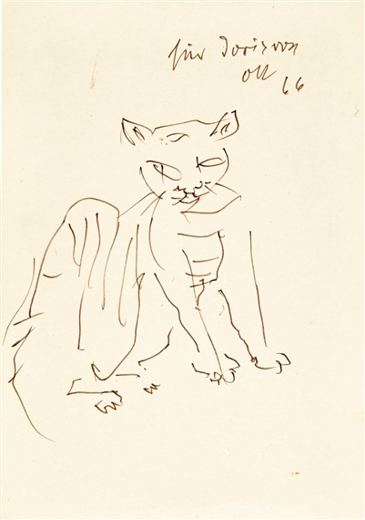 Katze (Cat) by Oskar Kokoschka, 1966