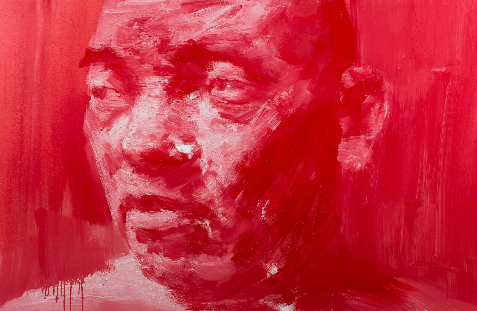 Artwork by Yan Pei Ming, Autoportrait, Made of Oil on canvas