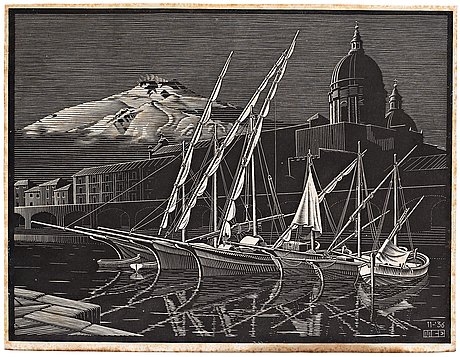 CATANIA, SICILY by Maurits Cornelis Escher, 1936