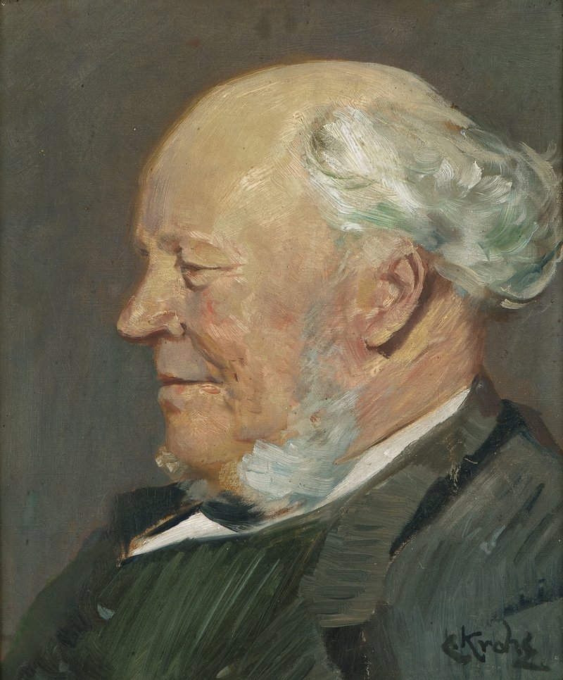 Portrait of Anders Nielsen, Grimstad by Christian Krohg