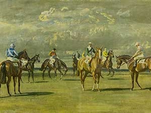 Sir Alfred James Munnings | Before the Start Newmarket | MutualArt